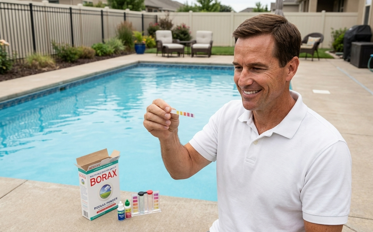 Testing pool water before deciding whether borax is the right fix