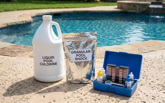 Super chlorination and shock use the same chemicals — the difference is dose and purpose.