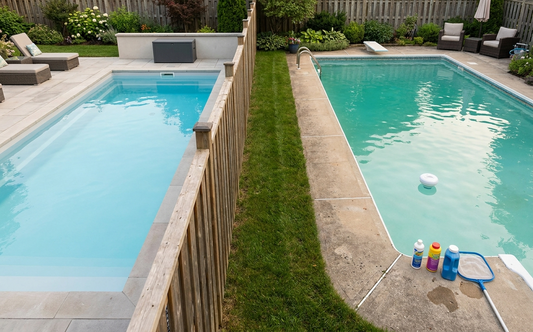 A side-by-side look at saltwater and chlorine pool setups
