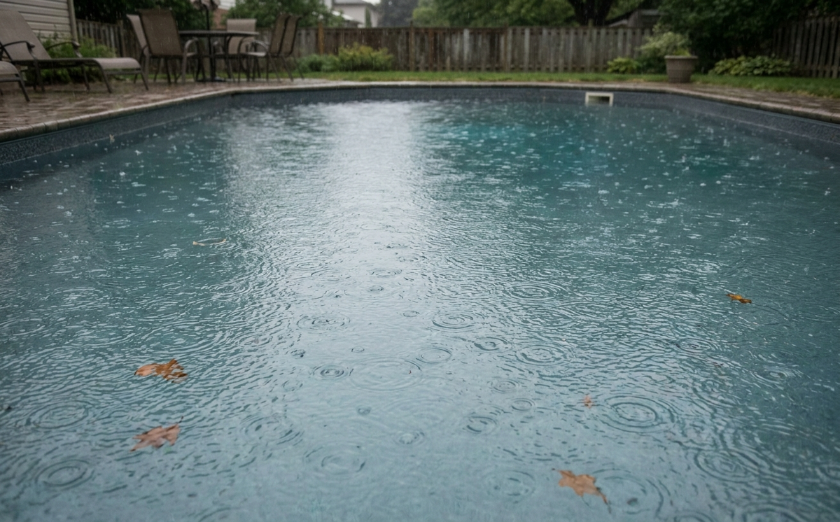 Heavy rain affects pool chemistry within hours of starting