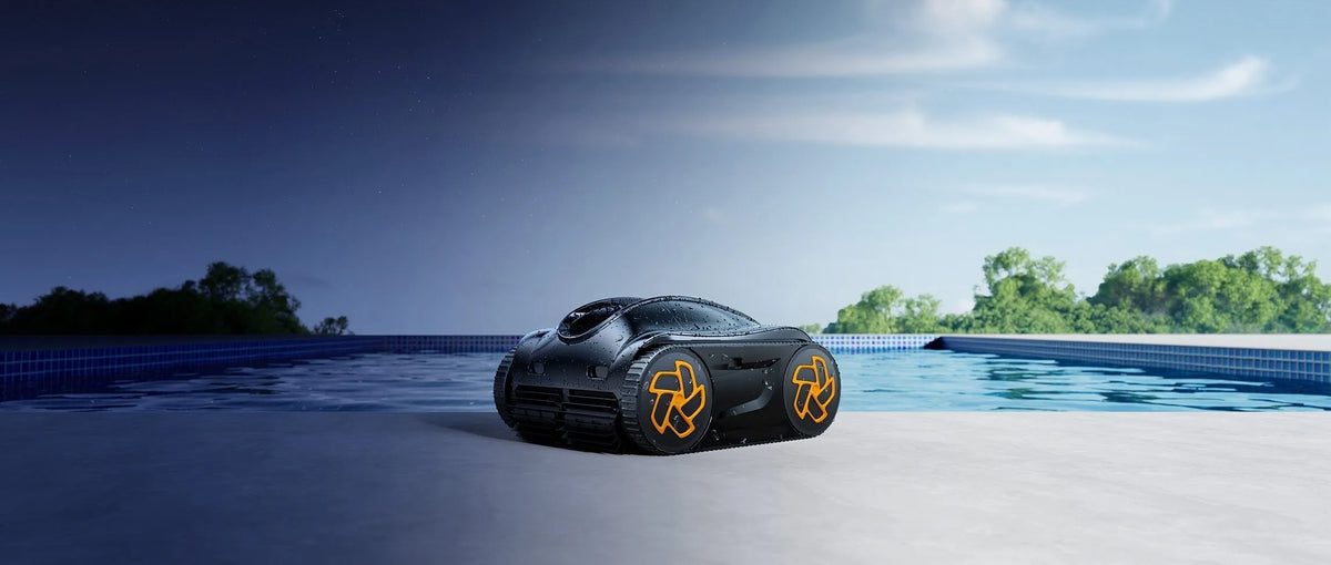 Working 24/7, the sleek iGarden Pool Cleaner K60 keeps your pool pristine from day to night. Enjoy effortless cleaning and crystal-clear water anytime.