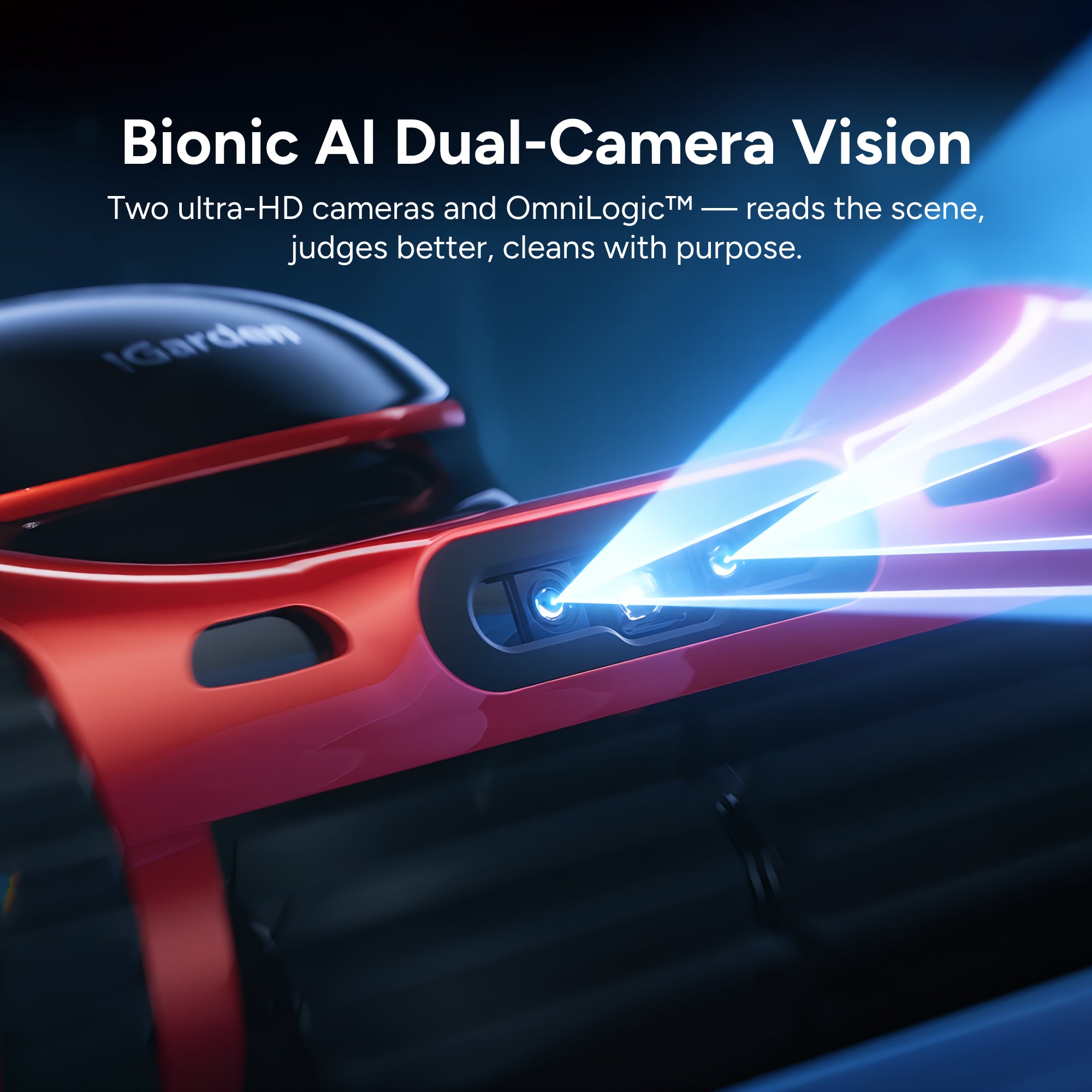 iGarden Robotic Pool Cleaner M1-AI Bionic AI Dual-Camera Vision
