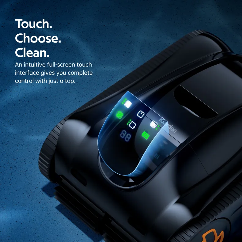 iGarden K Pro Pool Cleaner in action, demonstrating advanced cleaning technology for comprehensive pool maintenance