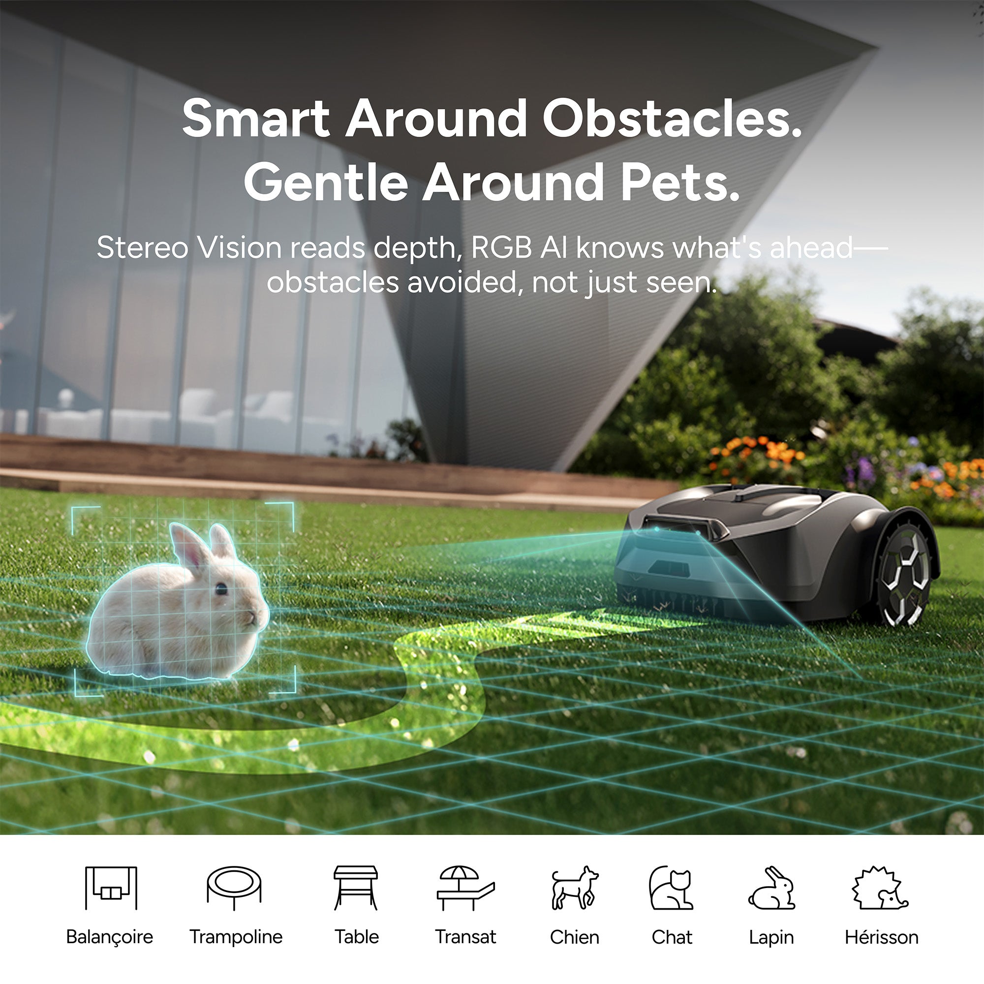 iGarden Robotic Lawn Mower R Series Smart Around Obstacles Gentle Around Pets