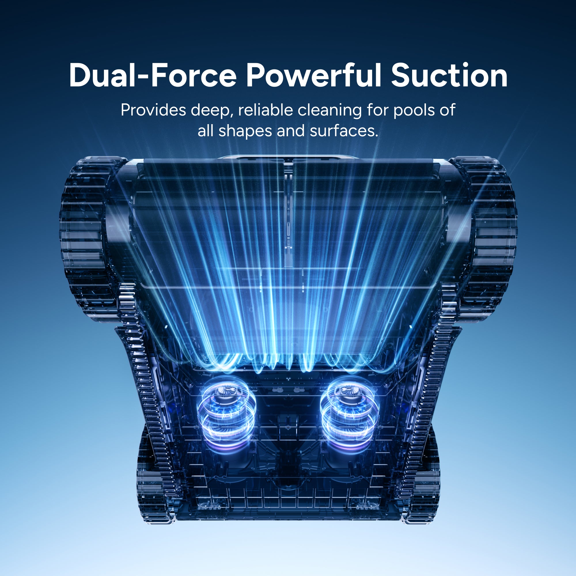 iGarden Robotic Pool Cleaner M1-AI Dual-Force Powerful Suction