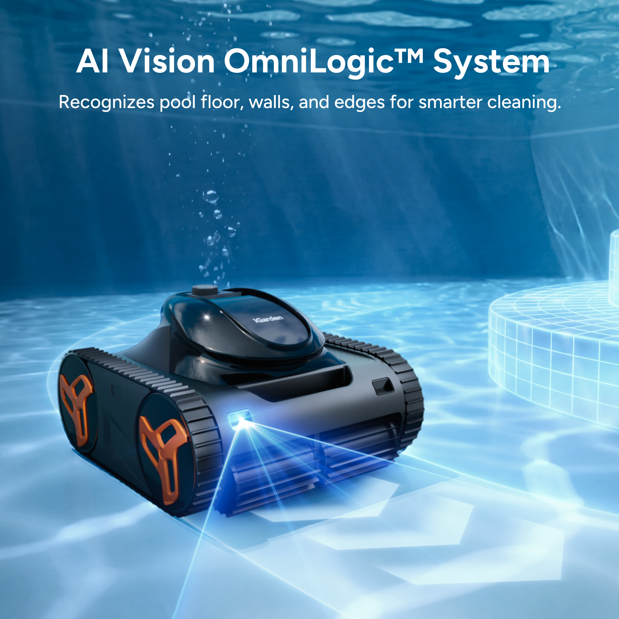 iGarden Robotic Pool Cleaner KN-AI Series AI Vision OmniLogic System