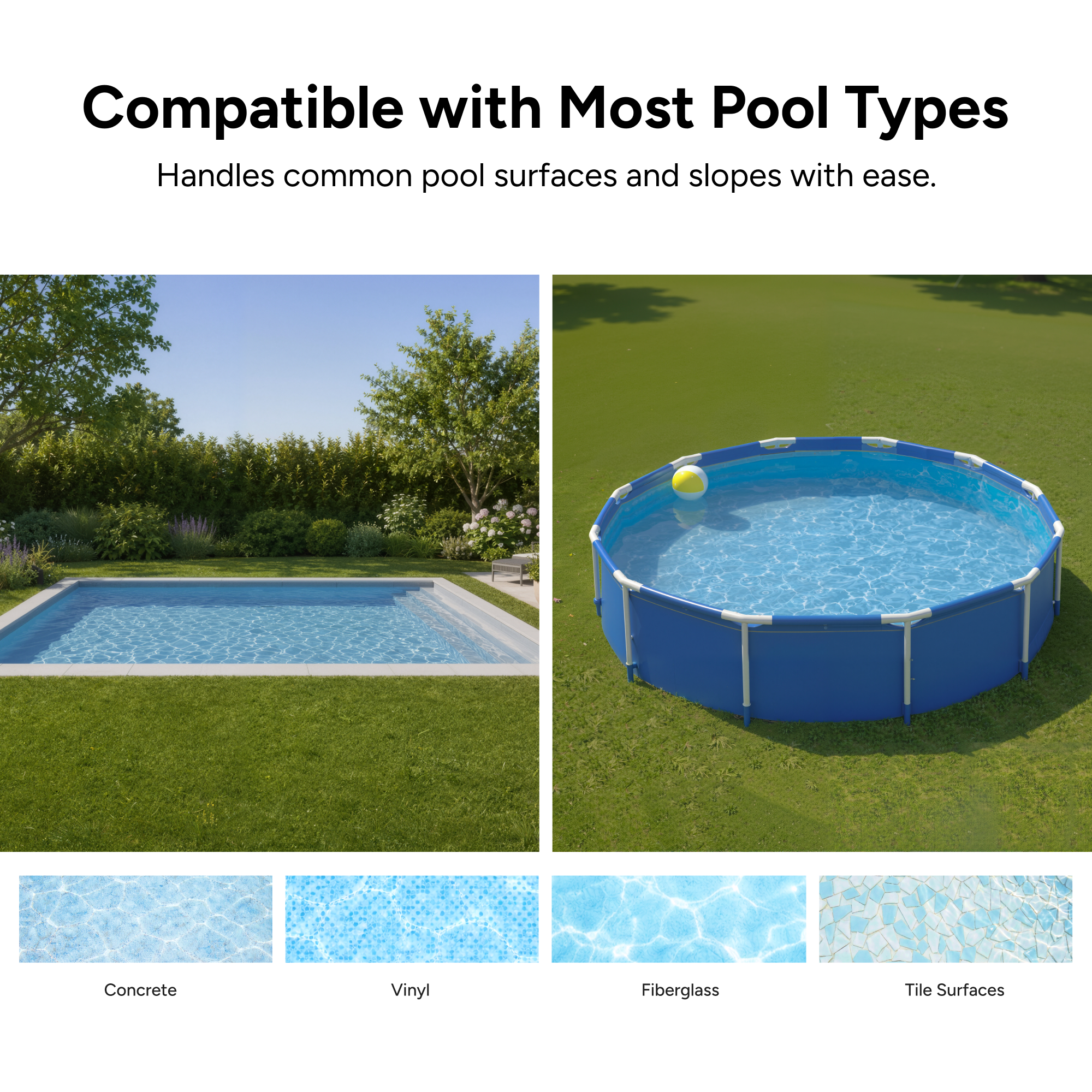 iGarden Robotic Pool Cleaner KN-AI Series Compatible with Most Pool Types