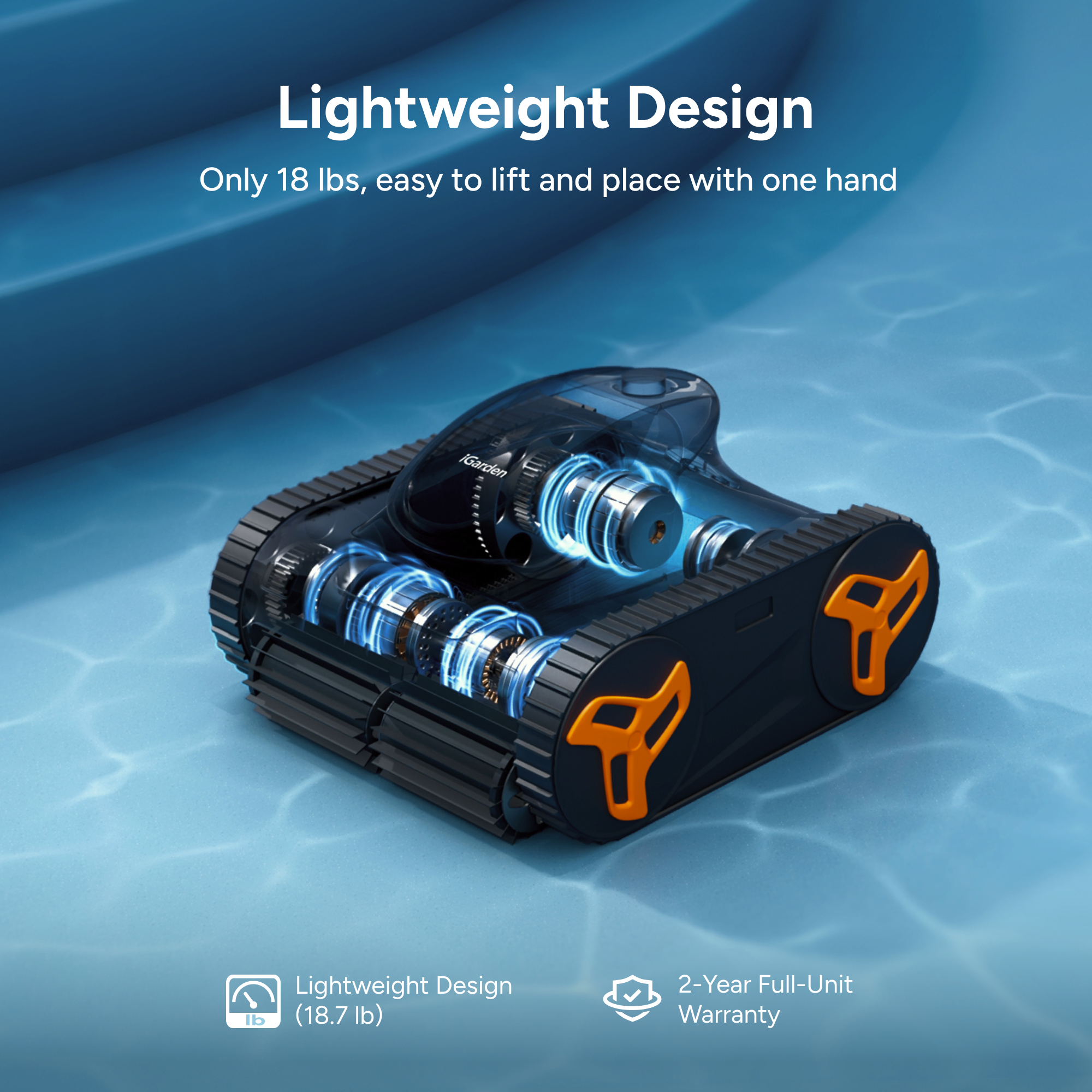 iGarden Robotic Pool Cleaner KN-AI Series Lightweight Design