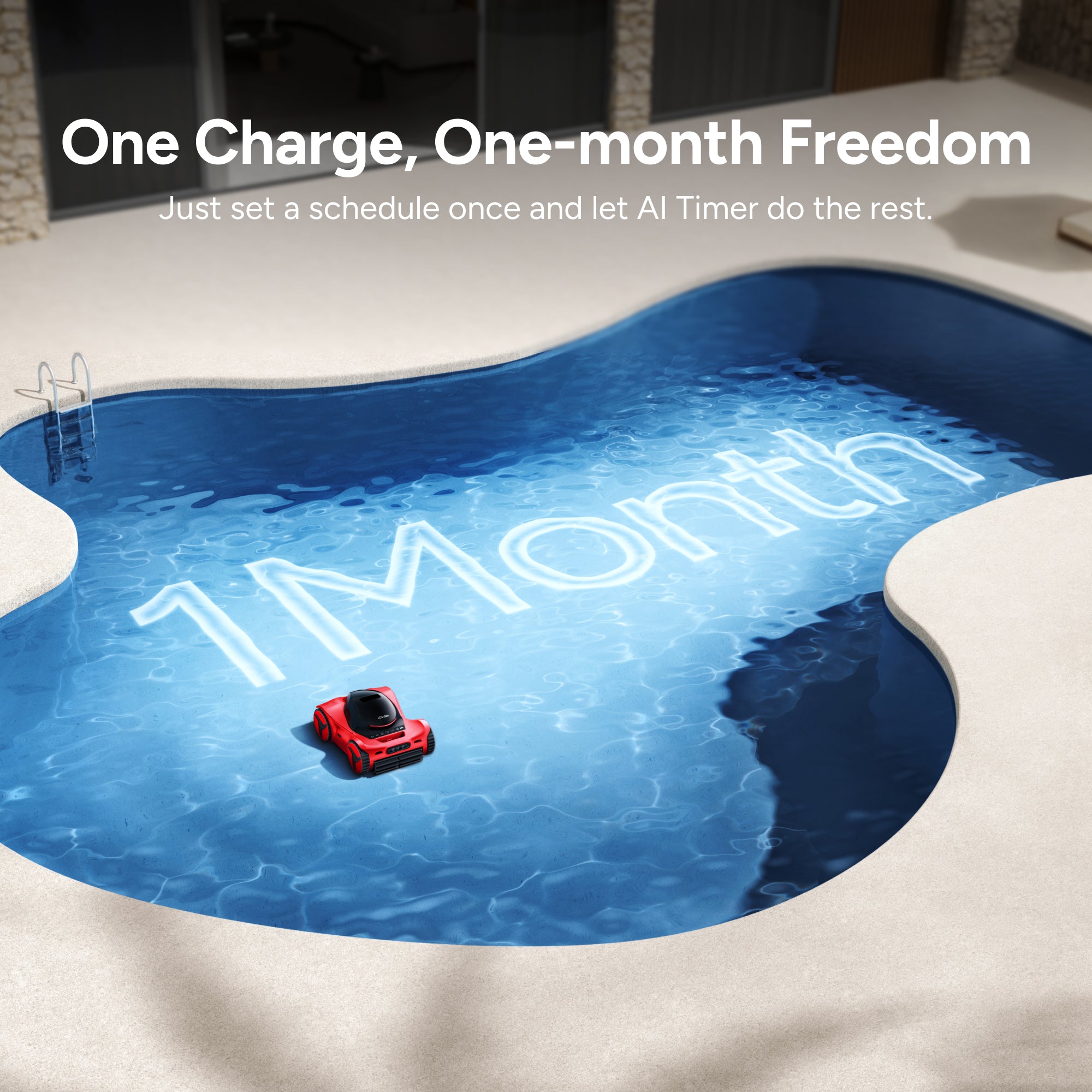 iGarden Robotic Pool Cleaner M1-AI One Charge One-month Freedom